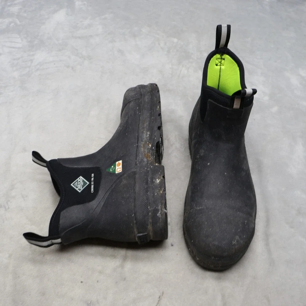 Muck Unisex M9 W10 Work Boots Black Rubber Steel Toe Safety Waterproof 070021
